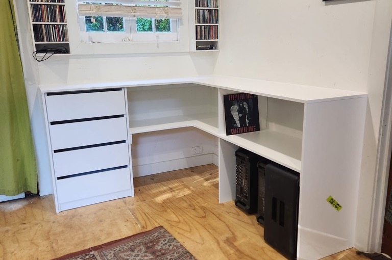 Walk-in wardrobe under construction